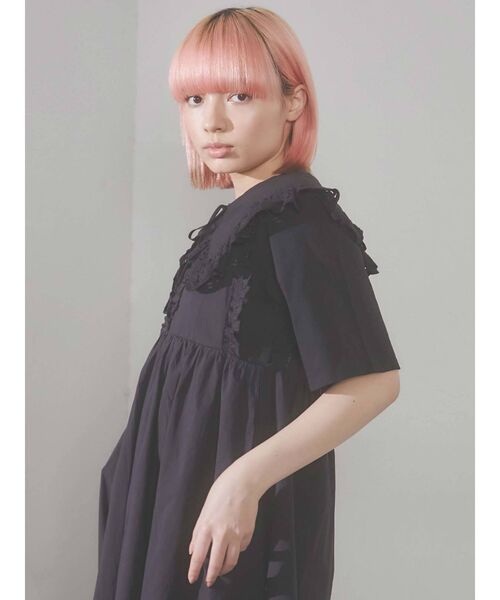 merry jenny（メリージェニー）の「レースbigフリルカラーtops（Tシャツ/カットソー・レディース・オフホワイト/グレー/ブラック・FREE）」の19枚目の写真