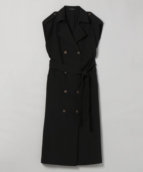 JEANASIS(ジーナシス)の「トレンチベストワンピース/282184(ワンピース・レディース・ブラック/ベージュ/グリーン/アイボリー・FREE)」の8枚目の写真