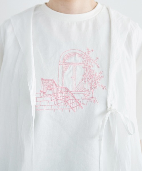 chambre de charme(シャンブルドゥシャーム)の「●cdc 30/2 度詰天竺 おさんぽTシャツ(Tシャツ/カットソー・レディース・キナリ/チャコールグレー・FREE)」の13枚目の写真