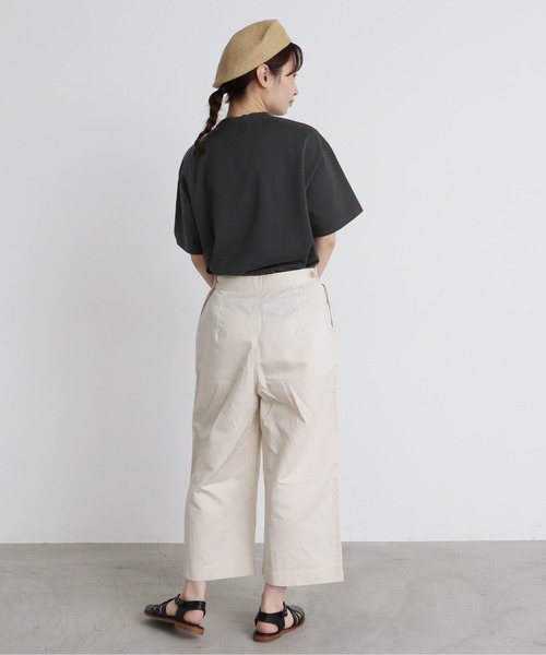 chambre de charme(シャンブルドゥシャーム)の「●cdc 30/2 度詰天竺 おさんぽTシャツ(Tシャツ/カットソー・レディース・キナリ/チャコールグレー・FREE)」の14枚目の写真