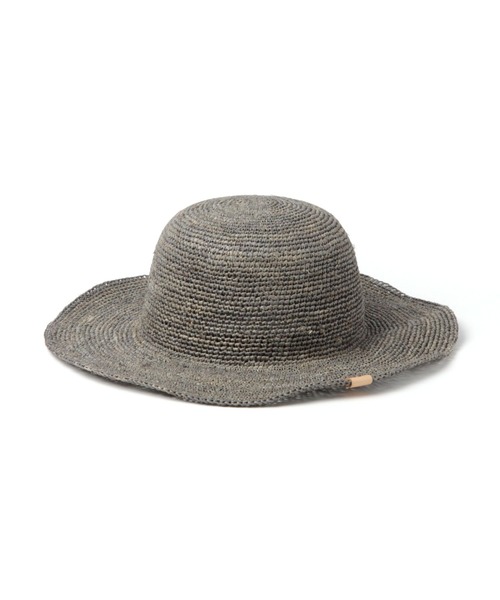 studio CLIP(スタディオクリップ)の「ラフィアコマ編みキャペリン(ハット・レディース・グレー/ブラウン/ナチュラル・FREE)」の2枚目の写真