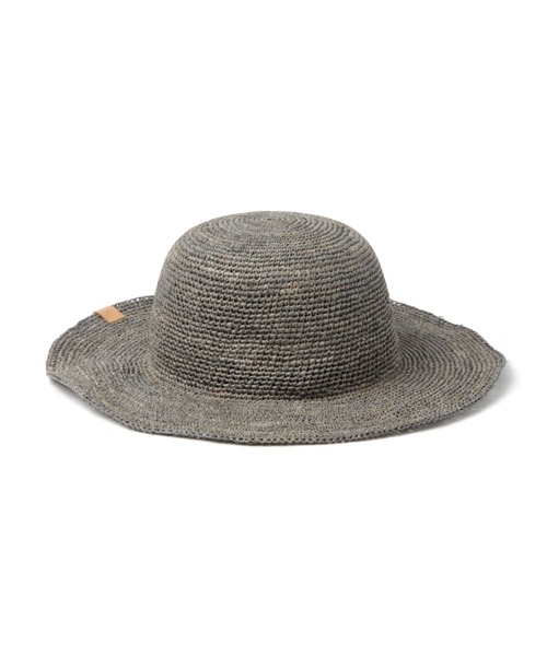 studio CLIP(スタディオクリップ)の「ラフィアコマ編みキャペリン(ハット・レディース・グレー/ブラウン/ナチュラル・FREE)」の4枚目の写真