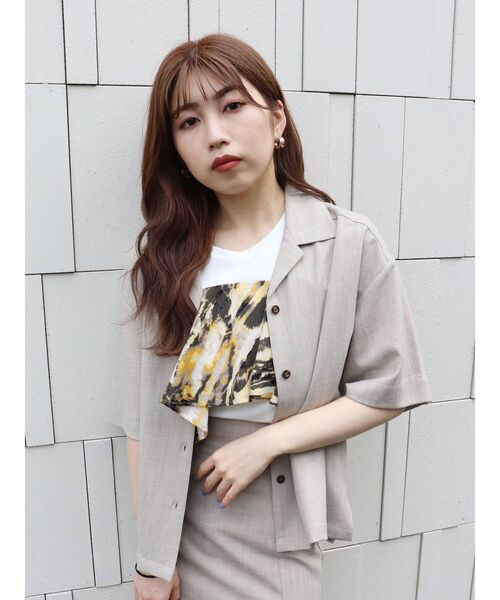 MURUA(ムルーア)の「ドレープドッキングカットタンク(タンクトップ・レディース・ホワイト/ブラック・FREE)」の17枚目の写真