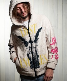 STUD MUFFIN | mpa2884-コーラルフリースボアLOSTANGELES ビックジップパーカー(パーカー)