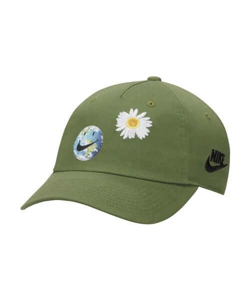 NIKE(ナイキ)の「ナイキ スポーツウェア Heritage86 キャップ / Nike Sportswear Heritage86 Hat(キャップ・メンズ・グリーン系その他/ブラック・ONE SIZE)」の2枚目の写真