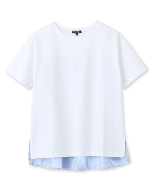 INDIVI(インディヴィ)の「【洗える】シャツドッキングプルオーバー(Tシャツ/カットソー・レディース・ダークグレー/チャコールグレー/ブラウン系その他/ホワイト系/ブラック・34/19/38/15 /13/05)」の6枚目の写真