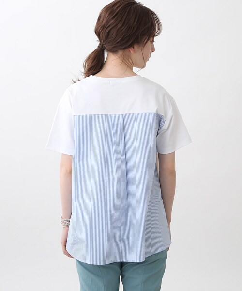 INDIVI(インディヴィ)の「【洗える】シャツドッキングプルオーバー(Tシャツ/カットソー・レディース・ダークグレー/チャコールグレー/ブラウン系その他/ホワイト系/ブラック・34/19/38/15 /13/05)」の9枚目の写真