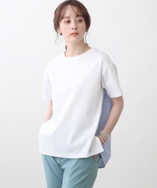 INDIVI(インディヴィ)の「【洗える】シャツドッキングプルオーバー(Tシャツ/カットソー・レディース・ダークグレー/チャコールグレー/ブラウン系その他/ホワイト系/ブラック・34/19/38/15 /13/05)」の14枚目の写真