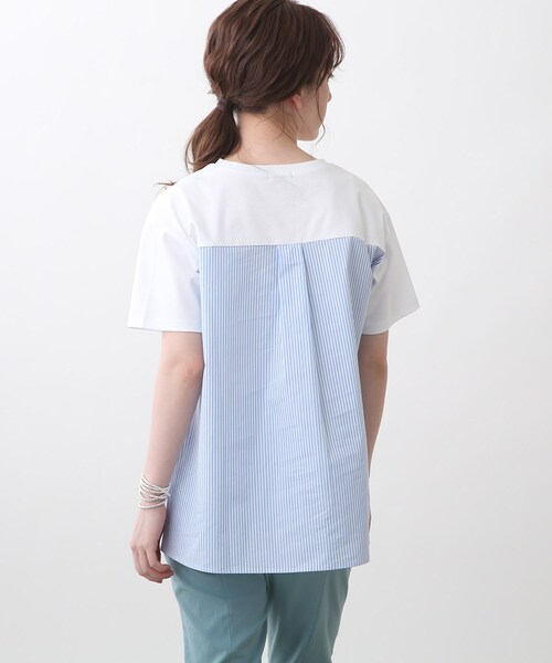 INDIVI(インディヴィ)の「【洗える】シャツドッキングプルオーバー(Tシャツ/カットソー・レディース・ダークグレー/チャコールグレー/ブラウン系その他/ホワイト系/ブラック・34/19/38/15 /13/05)」の15枚目の写真