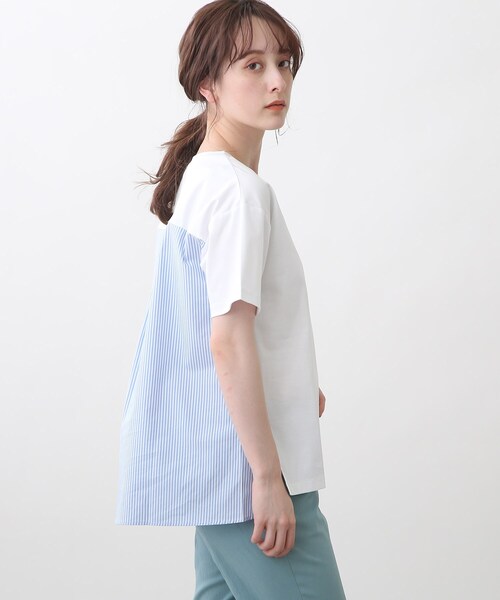 INDIVI(インディヴィ)の「【洗える】シャツドッキングプルオーバー(Tシャツ/カットソー・レディース・ダークグレー/チャコールグレー/ブラウン系その他/ホワイト系/ブラック・34/19/38/15 /13/05)」の16枚目の写真