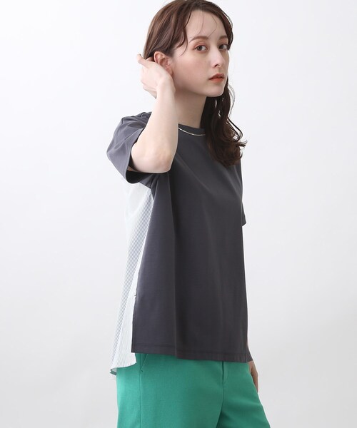 INDIVI(インディヴィ)の「【洗える】シャツドッキングプルオーバー(Tシャツ/カットソー・レディース・ダークグレー/チャコールグレー/ブラウン系その他/ホワイト系/ブラック・34/19/38/15 /13/05)」の21枚目の写真