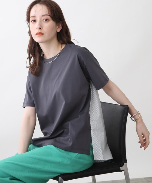 INDIVI(インディヴィ)の「【洗える】シャツドッキングプルオーバー(Tシャツ/カットソー・レディース・ダークグレー/チャコールグレー/ブラウン系その他/ホワイト系/ブラック・34/19/38/15 /13/05)」の22枚目の写真