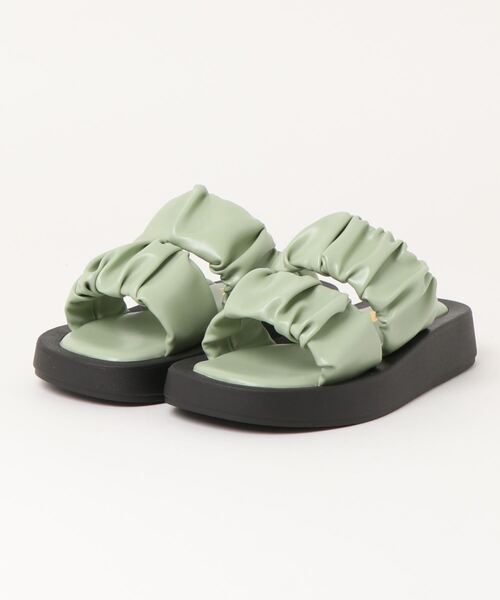 Zipper（ジッパー）の「【Zipper】<2022SS>厚底シュシュ風ベルトサンダル（サンダル・レディース・パープル/イエロー/グリーン/アイボリー・LL/S/M/L）」の7枚目の写真