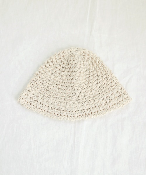 UNE MANSION（ユヌマンション）の「細編みペーパーハット（ハット・レディース・ブラック/ベージュ/ブラウン/アイボリー・ONE SIZE）」の22枚目の写真