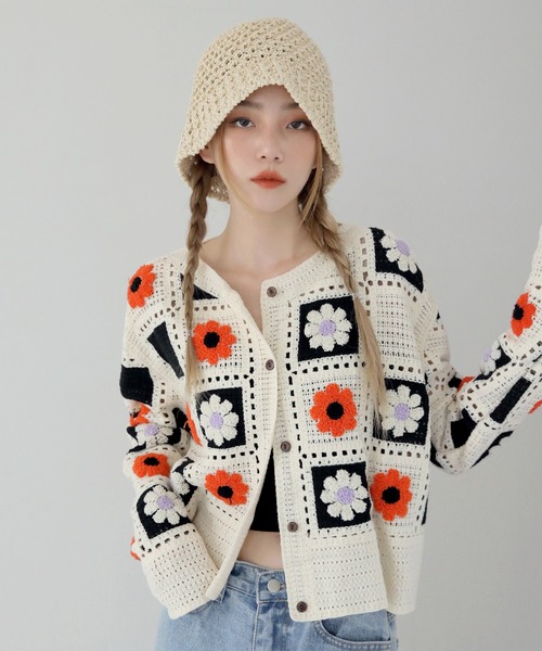 UNE MANSION（ユヌマンション）の「細編みペーパーハット（ハット・レディース・ブラック/ベージュ/ブラウン/アイボリー・ONE SIZE）」の9枚目の写真