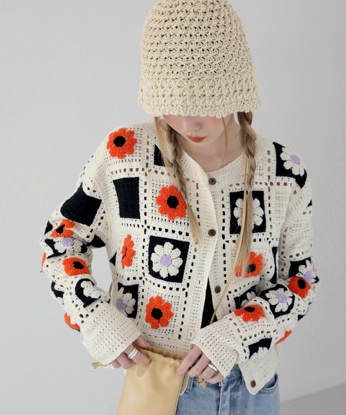 UNE MANSION（ユヌマンション）の「細編みペーパーハット（ハット・レディース・ブラック/ベージュ/ブラウン/アイボリー・ONE SIZE）」の12枚目の写真