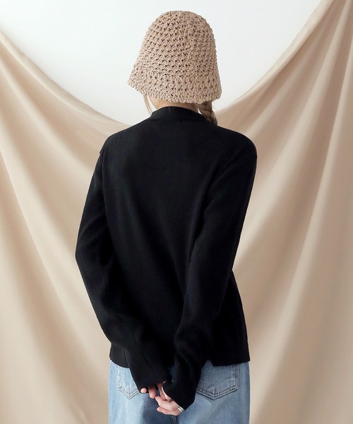 UNE MANSION（ユヌマンション）の「細編みペーパーハット（ハット・レディース・ブラック/ベージュ/ブラウン/アイボリー・ONE SIZE）」の14枚目の写真