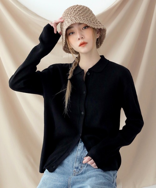 UNE MANSION（ユヌマンション）の「細編みペーパーハット（ハット・レディース・ブラック/ベージュ/ブラウン/アイボリー・ONE SIZE）」の15枚目の写真