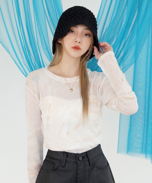 UNE MANSION（ユヌマンション）の「細編みペーパーハット（ハット・レディース・ブラック/ベージュ/ブラウン/アイボリー・ONE SIZE）」の17枚目の写真