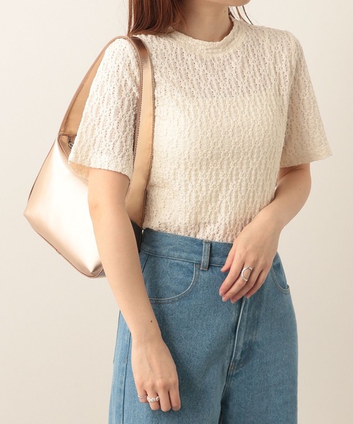 ストレッチレースT 283323(Tシャツ/カットソー)|Heather(ヘザー ストレッチレースT 283323(Tシャツ/カットソー)|Heather(ヘザー