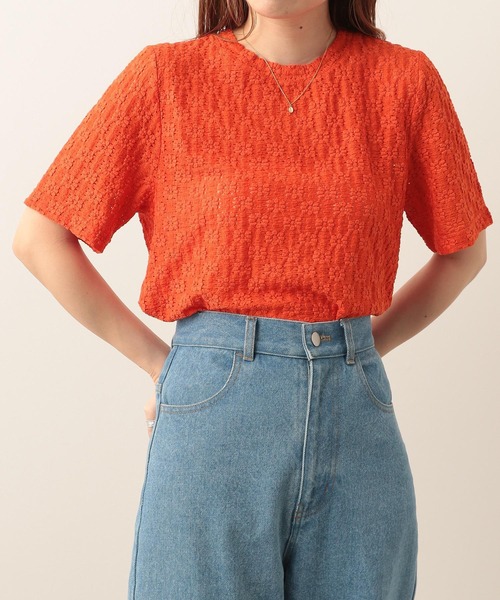 ストレッチレースT 283323(Tシャツ/カットソー)|Heather(ヘザー ストレッチレースT 283323(Tシャツ/カットソー)|Heather(ヘザー