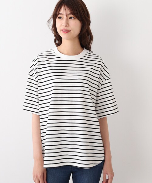 DRESKIP(ドレスキップ)の「◆【遮熱/接触冷感/UVカット/追加生産】AIR SHIELD オーバーサイズTシャツ(Tシャツ/カットソー・レディース・オフホワイト/オリーブ/ライトグリーン/グレー系その他/ライトベージュ/ブラック系2・02/03/04)」の7枚目の写真