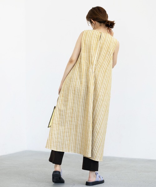 【Karen Millen】ミリタリー モノ ストライプ マキシ ワンピース Karen Millen モノクロ ミリタリー スタイリッシュ ドレス