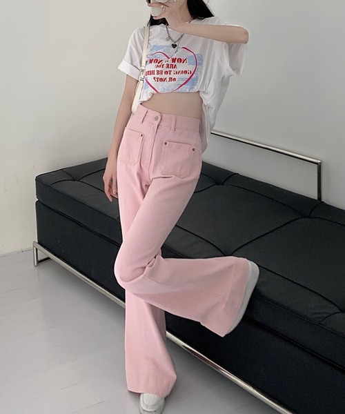 meJane(ミージェーン)の「ストレートカラーパンツ【ZOZOTOWN限定】(その他パンツ・レディース・ピンク・S/M)」の6枚目の写真