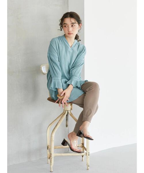 AMERICAN HOLIC（アメリカンホリック）の「スリムリラックスカットパンツ（その他パンツ・レディース・ブラック/モカ・L/M/S）」の19枚目の写真