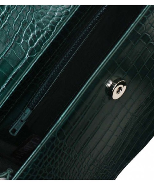 bonjour records（ボンジュールレコーズ）の「【HVISK】ELUDE MATTE CROCO BAG（ハンドバッグ・レディース・ダークブラウン/グリーン系その他・FREE）」の3枚目の写真