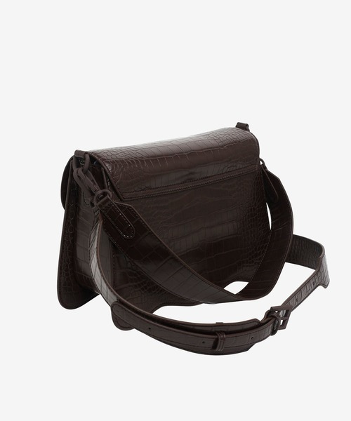 bonjour records（ボンジュールレコーズ）の「【HVISK】ELUDE MATTE CROCO BAG（ハンドバッグ・レディース・ダークブラウン/グリーン系その他・FREE）」の4枚目の写真