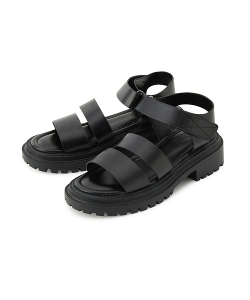 ADAM ET ROPE'（アダムエロペ）の「【WEB限定】トラックソールベルクロサンダル（サンダル・レディース・ブラック/キナリ・23.0cm/24.5cm/23.5cm/24.0cm）」の7枚目の写真