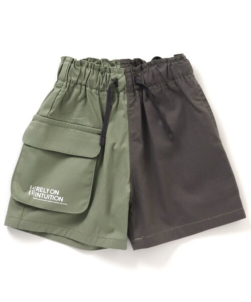 BREEZE(ブリーズ)の「バイカラー切替パンツ 5分丈(その他パンツ・キッズ・ブラック/カーキ/インディゴブルー・90/100/110/120/80/130/140)」の2枚目の写真