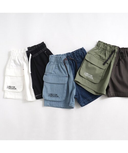 BREEZE(ブリーズ)の「バイカラー切替パンツ 5分丈(その他パンツ・キッズ・ブラック/カーキ/インディゴブルー・90/100/110/120/80/130/140)」の7枚目の写真