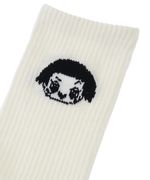 Candy Stripper（キャンディストリッパー）の「CHICO RIB ソックス（ソックス/靴下・レディース・ブラック/オフホワイト・FREE）」の7枚目の写真