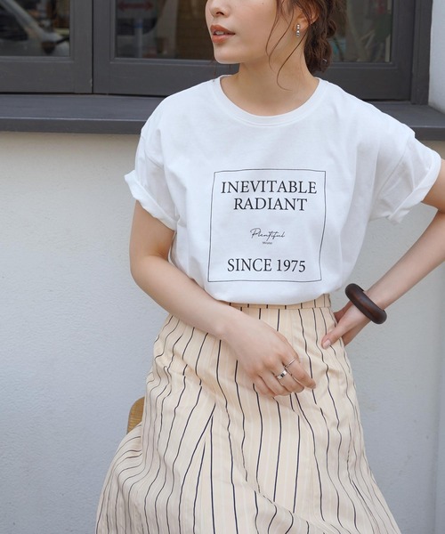 titivate（ティティベイト）の「ﾏﾙﾁｽﾄﾗｲﾌﾟﾌﾚｱﾛﾝｸﾞｽｶｰﾄ（スカート・レディース・オレンジ/ライトベージュ/ブルー・S/L/M）」の16枚目の写真