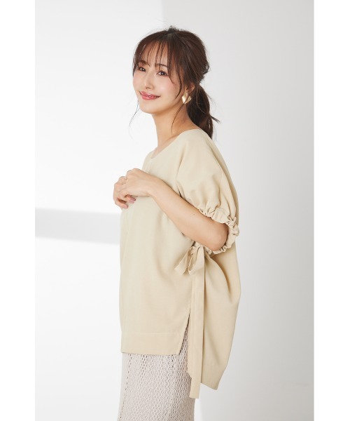 LILIDIA（リリディア）の「ドロストリボンSLV TOP（シャツ/ブラウス・レディース・ライトイエロー/ブラック・SMALL/MEDIUM）」の11枚目の写真