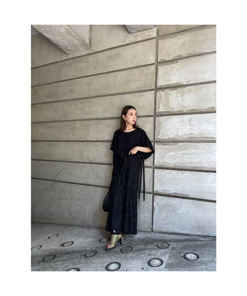 LILIDIA（リリディア）の「ドロストリボンSLV TOP（シャツ/ブラウス・レディース・ライトイエロー/ブラック・SMALL/MEDIUM）」の7枚目の写真