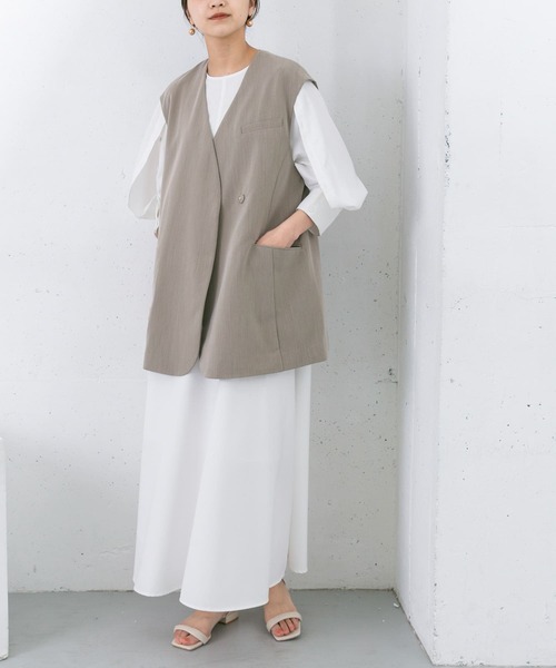 KBF（ケイビーエフ）の「スラックスリーブドレス（ワンピース・レディース・ブラック/ホワイト/ベージュ系その他・ONE）」の10枚目の写真