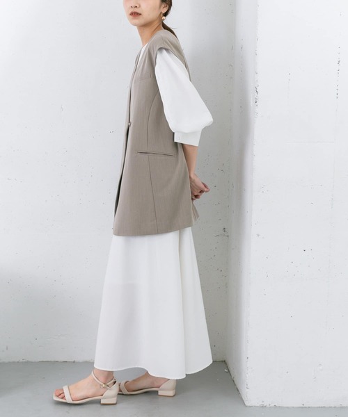 KBF（ケイビーエフ）の「スラックスリーブドレス（ワンピース・レディース・ブラック/ホワイト/ベージュ系その他・ONE）」の11枚目の写真