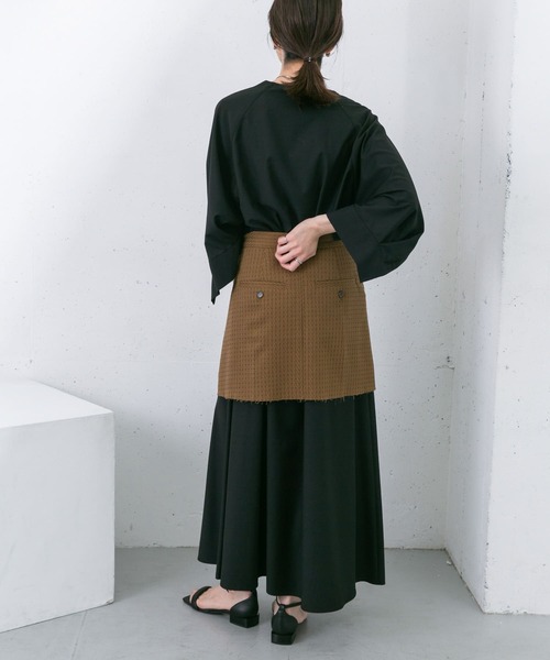 KBF（ケイビーエフ）の「スラックスリーブドレス（ワンピース・レディース・ブラック/ホワイト/ベージュ系その他・ONE）」の8枚目の写真