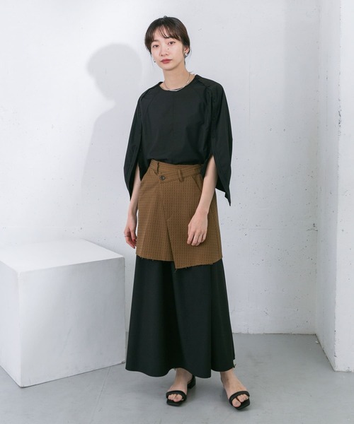 KBF（ケイビーエフ）の「スラックスリーブドレス（ワンピース・レディース・ブラック/ホワイト/ベージュ系その他・ONE）」の9枚目の写真