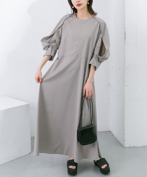 KBF（ケイビーエフ）の「スラックスリーブドレス（ワンピース・レディース・ブラック/ホワイト/ベージュ系その他・ONE）」の15枚目の写真