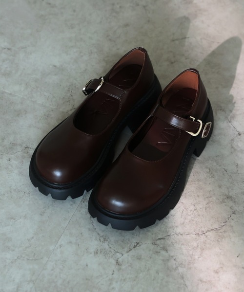 VIVIAN（ヴィヴィアン）の「厚底ストラップメリージェーンシューズ ZOZOTOWN+オフィシャルサイト限定商品（ドレスシューズ・レディース・ブラック/ダークブラウン/ブラック系その他・S/M/L/LL）」の6枚目の写真