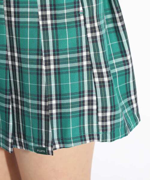 PINK-latte（ピンクラテ）の「◆ベルト付プリーツスカート（スカート・キッズ・ダークグリーン系1/ライトブルー/ベージュ系その他4/ブラック・14/16/15 ）」の9枚目の写真