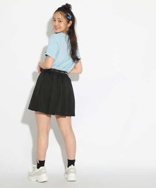 PINK-latte（ピンクラテ）の「◆ベルト付プリーツスカート（スカート・キッズ・ダークグリーン系1/ライトブルー/ベージュ系その他4/ブラック・14/16/15 ）」の15枚目の写真