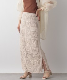 LOWRYS FARM | オープンワークニットスカート　346362(スカート)