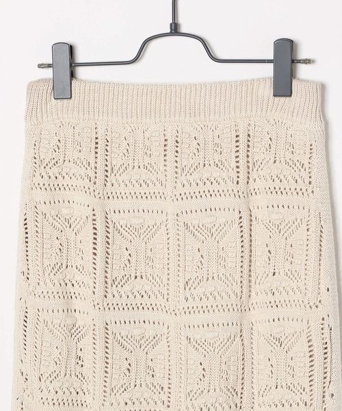 LOWRYS FARM（ローリーズファーム）の「オープンワークニットスカート　346362（スカート・レディース・アイボリー/ブラウン/ブラック・FREE）」の8枚目の写真