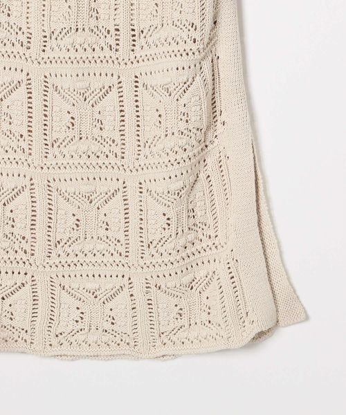 LOWRYS FARM（ローリーズファーム）の「オープンワークニットスカート　346362（スカート・レディース・アイボリー/ブラウン/ブラック・FREE）」の6枚目の写真