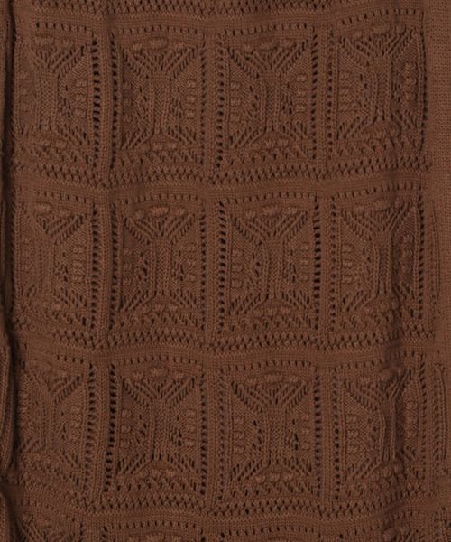 LOWRYS FARM（ローリーズファーム）の「オープンワークニットスカート　346362（スカート・レディース・アイボリー/ブラウン/ブラック・FREE）」の10枚目の写真